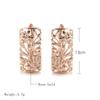 Kinel Rose Gold Color Flower English Earrings For Women