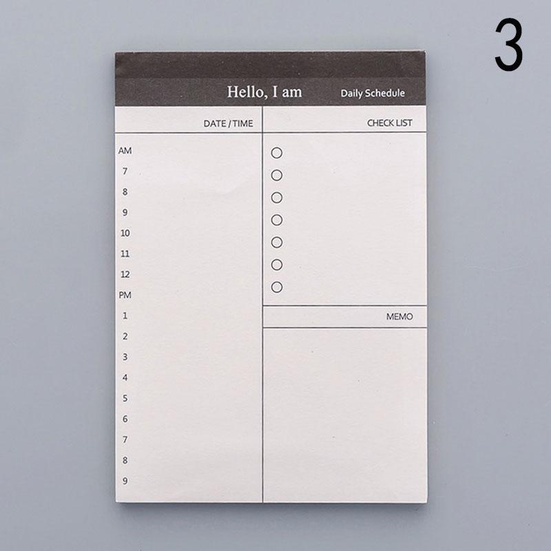 Daily Schedule Memo Pad To Do List Time Sticky Note Schedule Planner Stickers