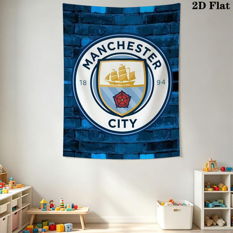 Etihad MCFC GroundWall Hanging Printed Fabric Blanket Decorative Tapestries for Bedroom Living Room Home Decor