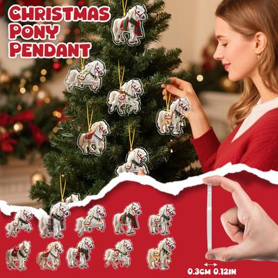 2D Horse Ornaments – 10-Piece Set, Hanging Decorations, Suitable For Holidays, Farmhouses, And Window Displays (10pcs)