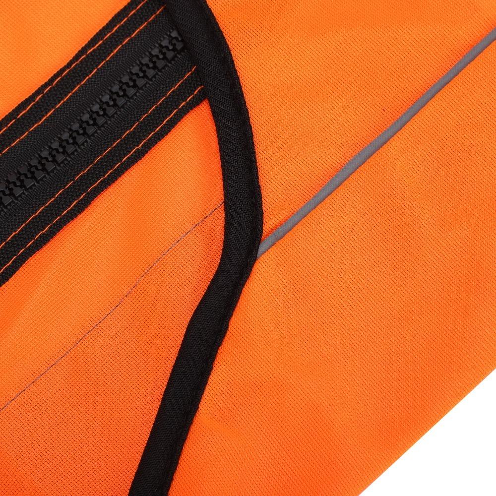Polyester Thin Fabric Reflective Dog Vest Fluorescent Orange Dog Safety Jacket Daily Outdoor Trip