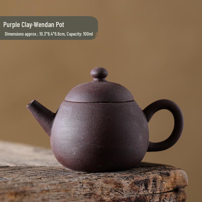 Purple Clay Pomelo Pot: Handmade Chinese Ceramic Teapot for Gongfu Tea Ceremony