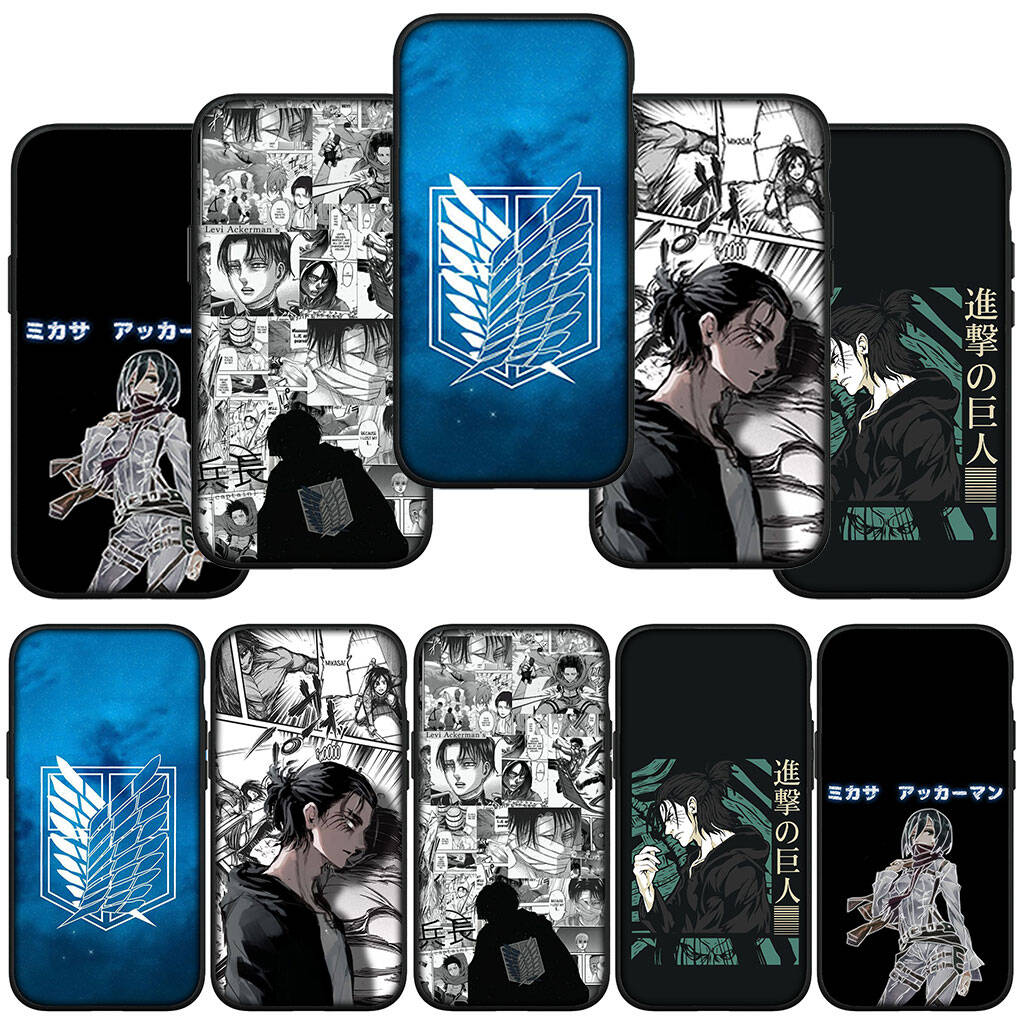 Case for Samsung Galaxy S25 S23 S22 S24 Ultra FE A05 A06 A15 A16 A36 A37 A35 A54 A55 A56 A57 A25 A26 A53 Comics Levi Attack On Titan Eren Jaeger Cover