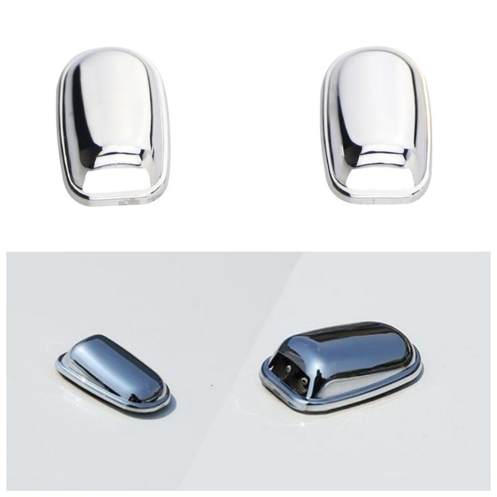 For Ford Fiesta MK7 2009 - 2016 Front Window Water Spray Nozzle Cover 2Pcs Washer Nozzle Cap Sticker Accessories