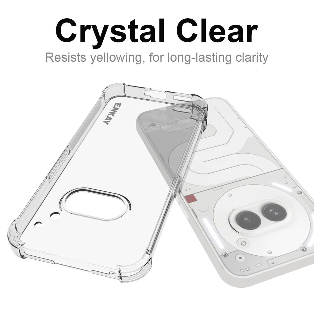 ENKAY HAT PRINCE For Nothing Phone (2a) Plus/Phone (2a) Case Four Corners Reinforced Clear TPU Phone Cover