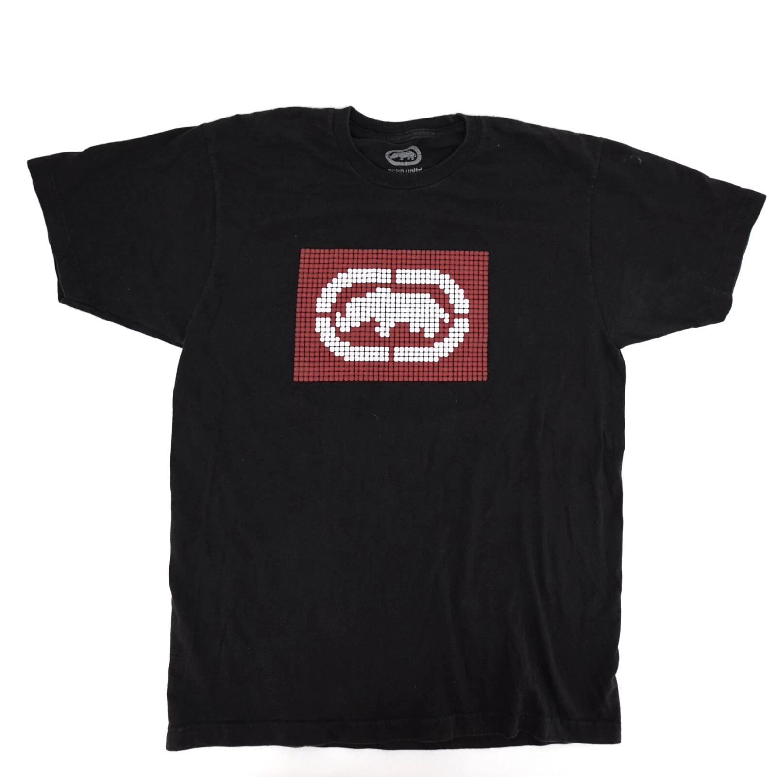 Ecko Unltd Shirt mens Large Black T-Shirt Rhino Graphic Tee XL