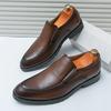 Fashion Pointed Brown Black Gentlemen Business Casual Shoes Loafers For Men Formal Wedding Prom Dress Homecoming Pageant Zapatos Hombre