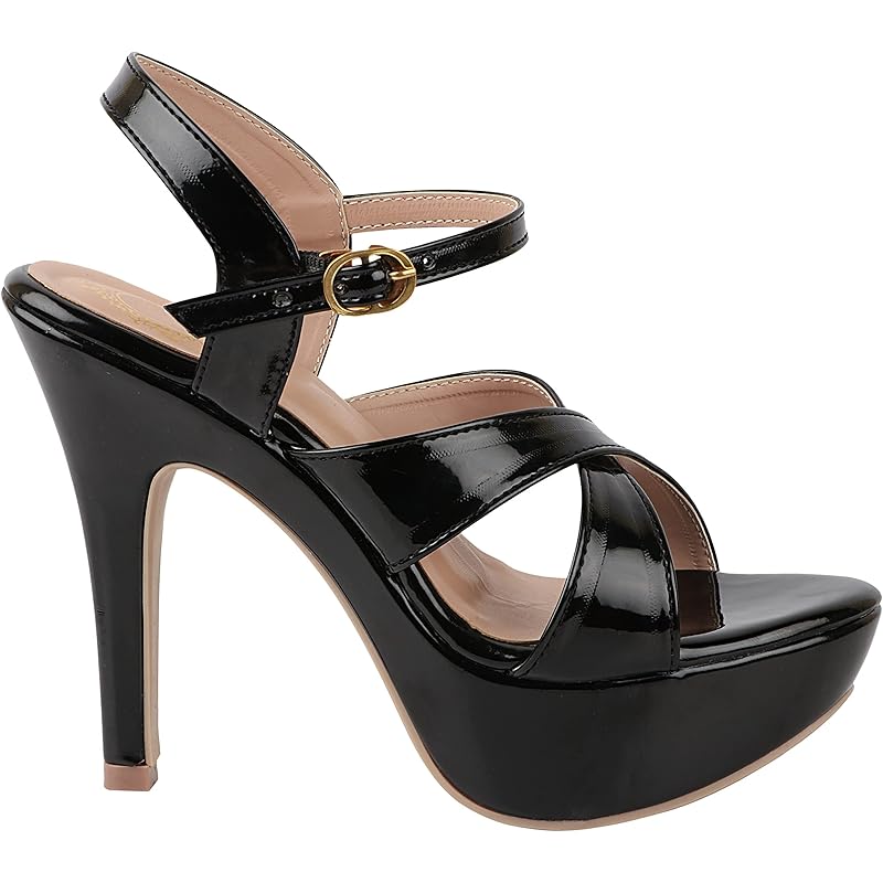 

Shoetopia Women S Casual Comfortable Fashion Heel Sandal, Brand-Black-Eu38 5 UK чёрный
