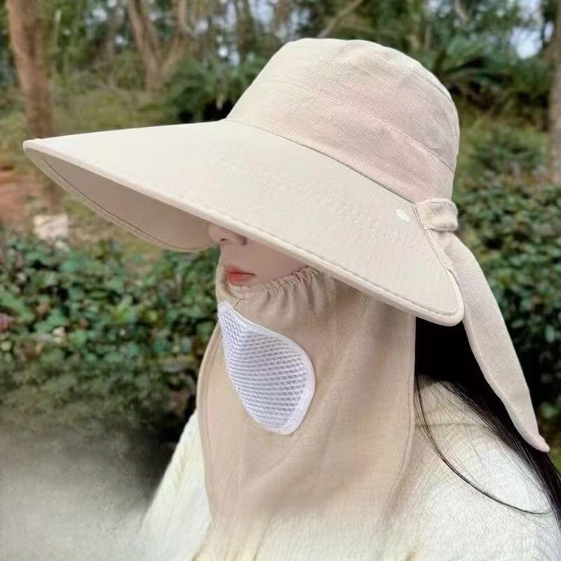 Summer Sun Protection Hat With Face Shield And Neck Cover For Women Outdoor Uv Sun Hat