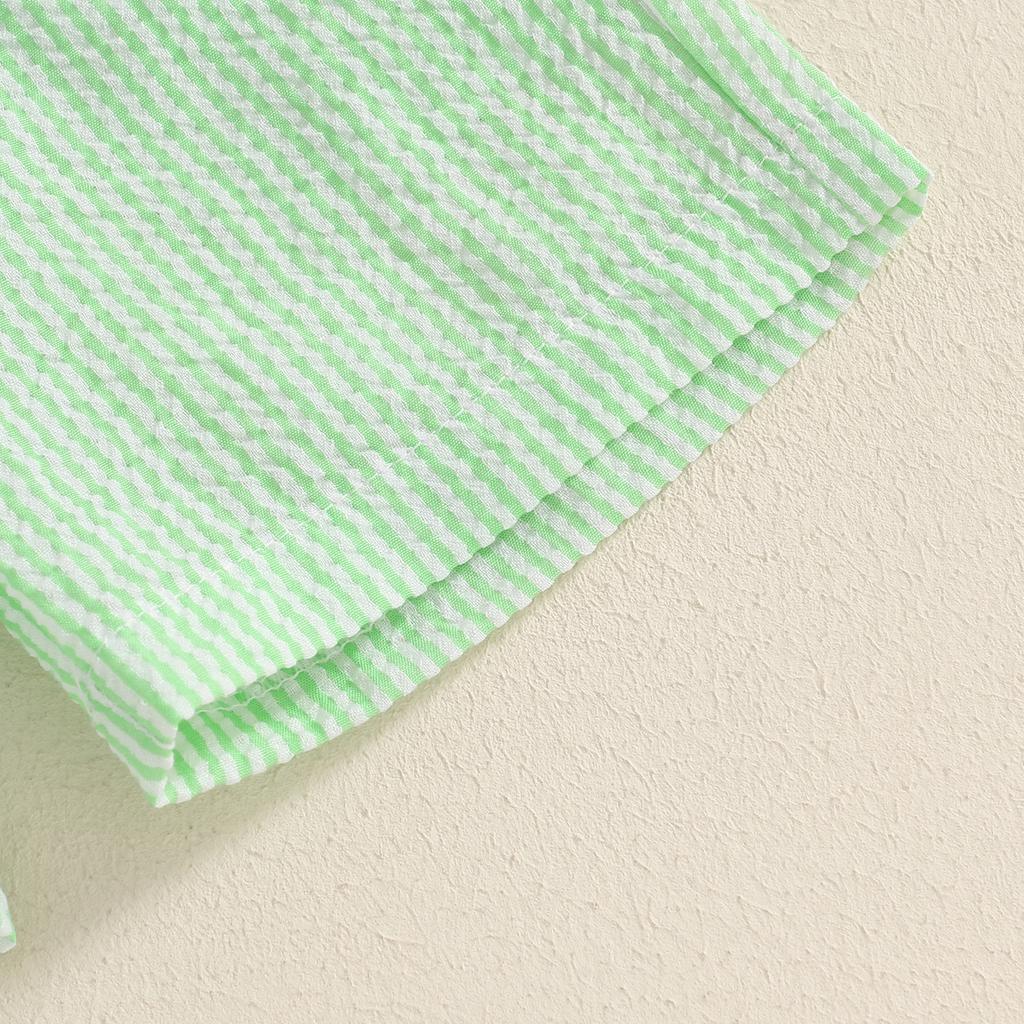 Toddler Boys Shorts Set Golf Embroidered Short Sleeve Round Neck Tops Elastic Waistband Plaid Shorts