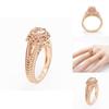 Elegant Rose Gold Square Ring For Birthday Anniversary Engagement And Wedding Celebrations