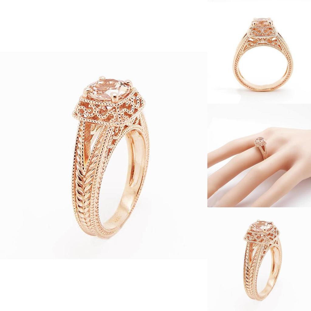 Elegant Rose Gold Square Ring For Birthday Anniversary Engagement And Wedding Celebrations