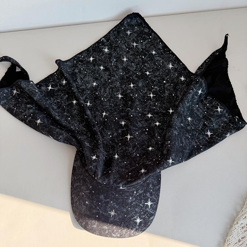 Retro Print Headscarf Hats Women Spring/Summer Thin Breathable Baseball Cap Turban Hat Vintage Kpop