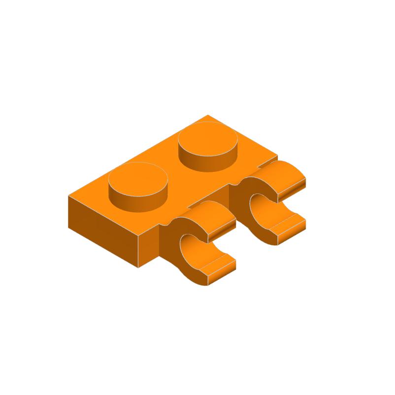 non-toxic 10PCS Parts 60470 Plate Special 1 x 2 with Clips Horizontal Compatible Bricks DIY Building Block Particle Kid Brain Toy Gif