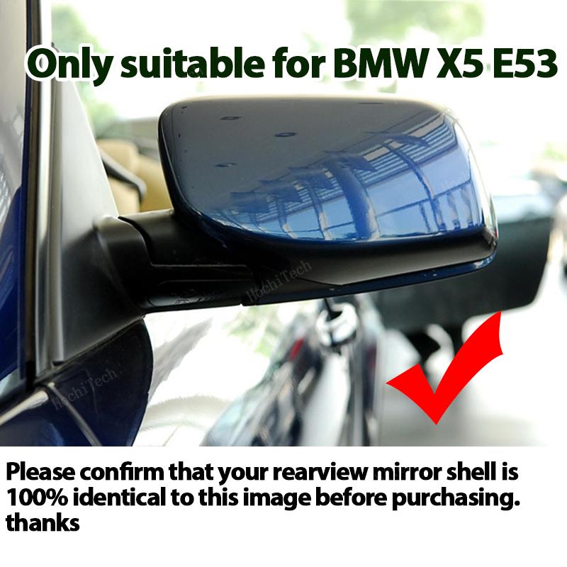 Carbon Fiber Style Black Rearview Side Mirror Cover Caps for BMW 5 Series E60 E61 E63 E64 2004-2008 New M Design