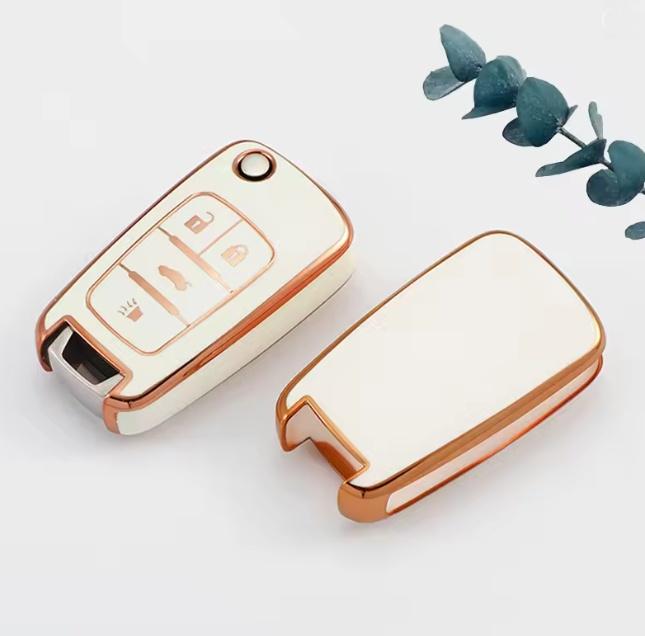New TPU Flip Car Key Fob Case Cover for Chevrolet Cruze Impala Camaro Garna Equinox Volt Yakista AVEO Impala GMC Terrain Keychain