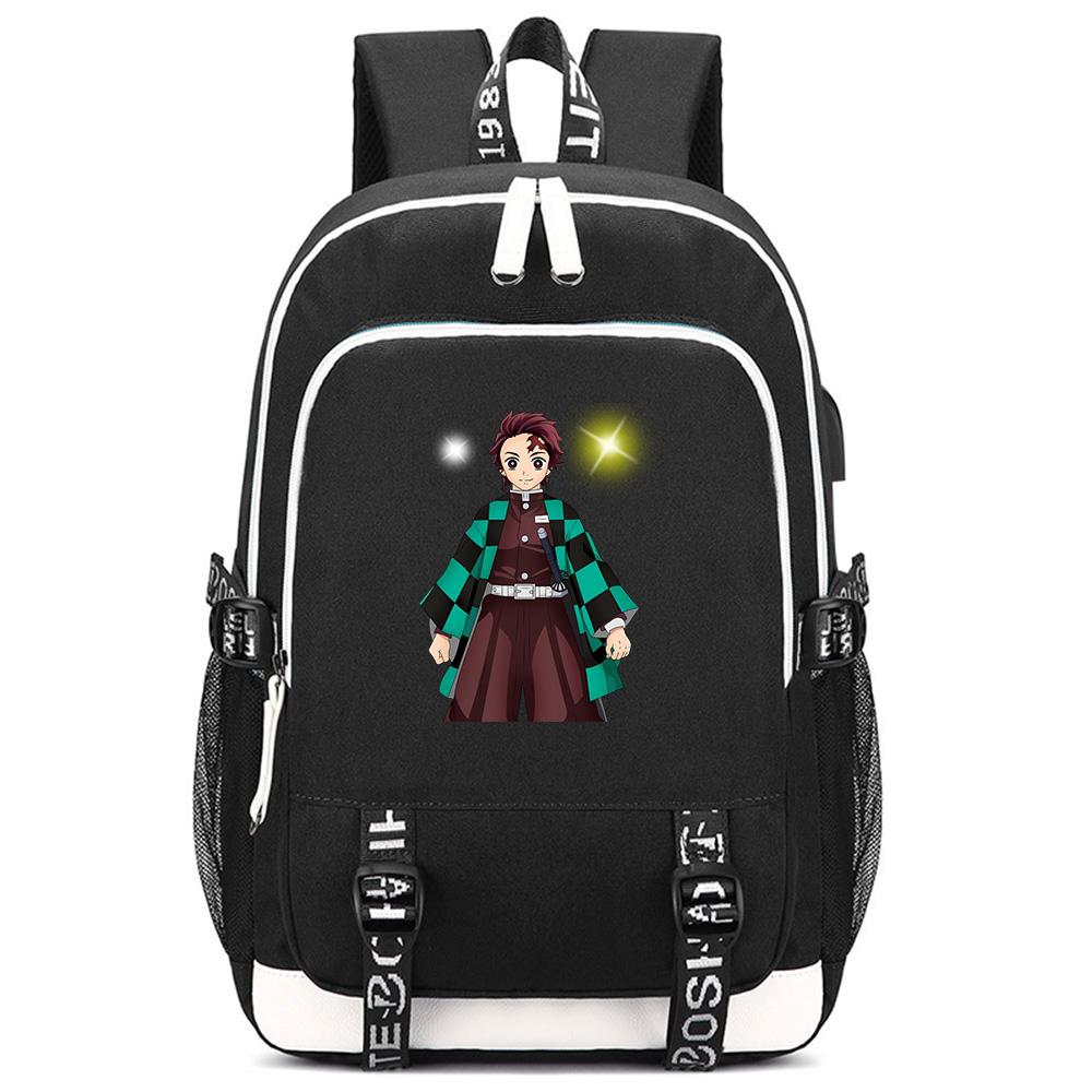 Süßer Cartoon Dämonentöter Aufdruck Rucksack Große Kapazität Schultasche Student Schultasche Outdoor Laptop Reisetasche Geschenk