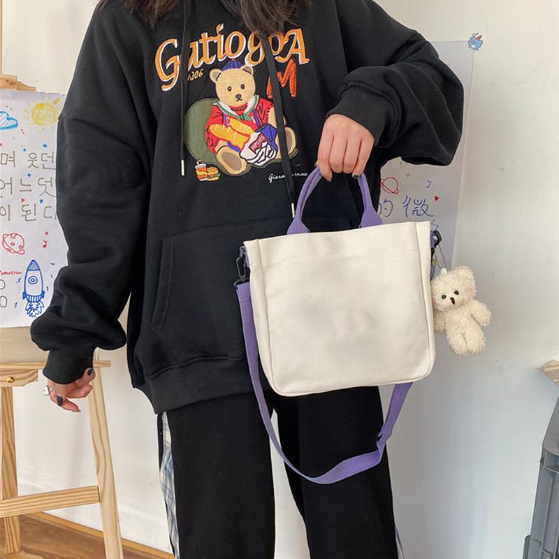 KPop Demon Hunters Canvas Shoulder Bag Multi-functional Women Handbag Cartoon Girl Tote Student Schoolbag Female Cloth Satchel Kid Friendly