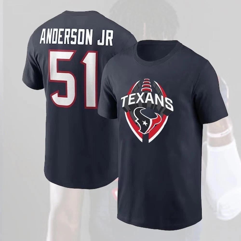 Will 1Anderson 51 Houston Team Icon Name & Number Navy Shirt S-5XL 4XL