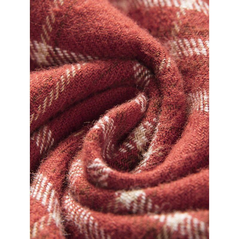 American vintage Heavy Pure Cotton Stiff Cargo Long sleeve Plaid Shirts Outerwear Men's Autumn and Winter Foreign Trade Men's Shirt