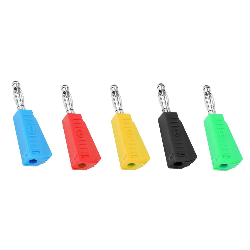 10pcs P3002 4mm Nickel Plated Speaker Banana Plug Connector Test Probe Binding Post
