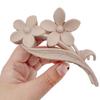 La Belleza Acrylic Matte Finish Flower Design Claw Clips Stylish Hair Accessories for Women and Girls Set of 1 In Black Brown Cream and Coffee Color