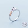 Xiaomi Genuine BFCLUB  Silver Color Rabbit Carrot Wedding Rings for Women Minimalist Thin Circle Gem Rings Jewelry Carving S