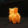 Cute Pony Figurine, Cliff Cypress Wood Carved Chinese Zodiac 'Fortune On Horseback' Statue