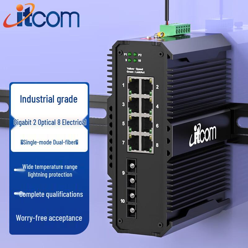 ADIKON IT168 Gigabit Industrial Ethernet Fiber Media Converter
