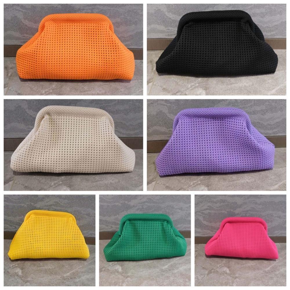 Weiche Sommer Strand Clutch Tasche Polyester Hohl Ausgestanzte Beutel Aufbewahrungstasche Kleine Häkel Handtasche Täglich
