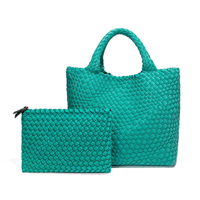 

Casual large-capacity hand-woven bag retro portable tote bag texture popular child and mother underarm bag