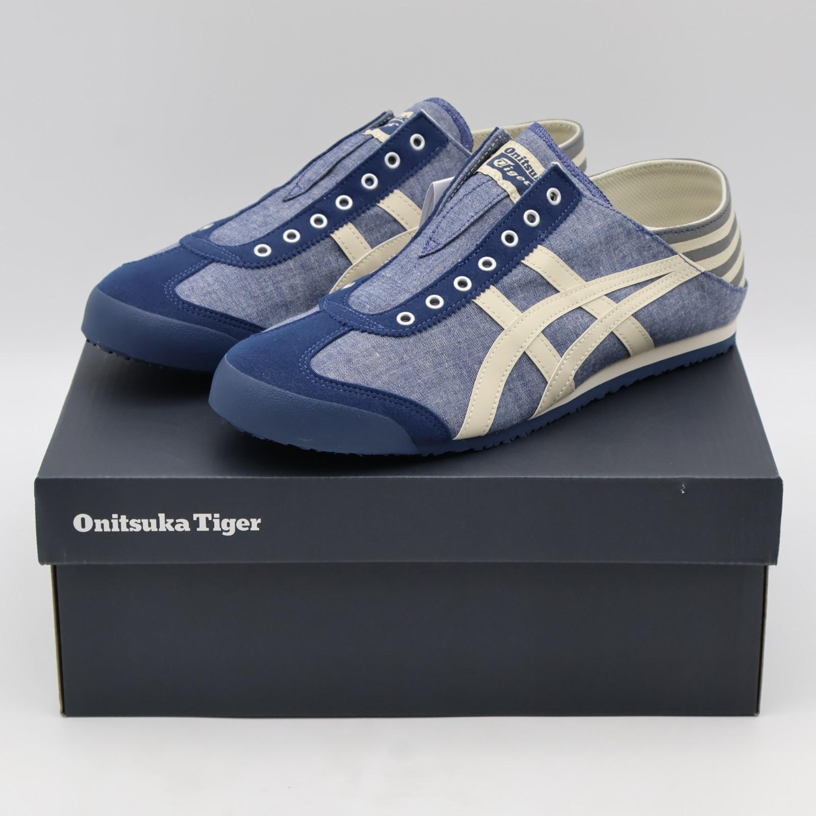 1183C233-400 Onitsuka Tiger Mexico 66 Paraty Blue Chambray Natural (Men s) 10