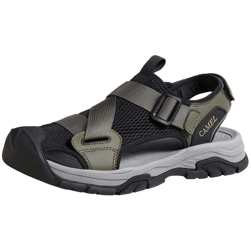 CAMEL Men s Outdoor Velcro Toe-Cap Beach Sandals EU 39