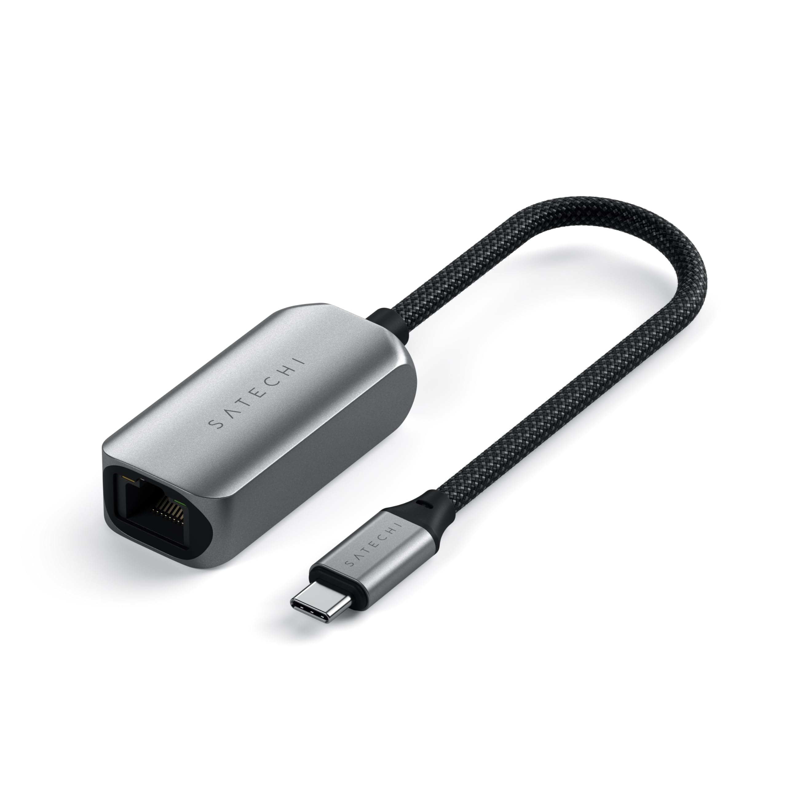 

Satechi USB C Gigabit Ethernet Adapter High Speed USB C to Ethernet Adapter up to Compatible with MacBook iPad iPhone 15 and Other Devices 2.5 2.5Gb сірий колір