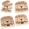Toise girafe en bois + puzzle humeurs lion