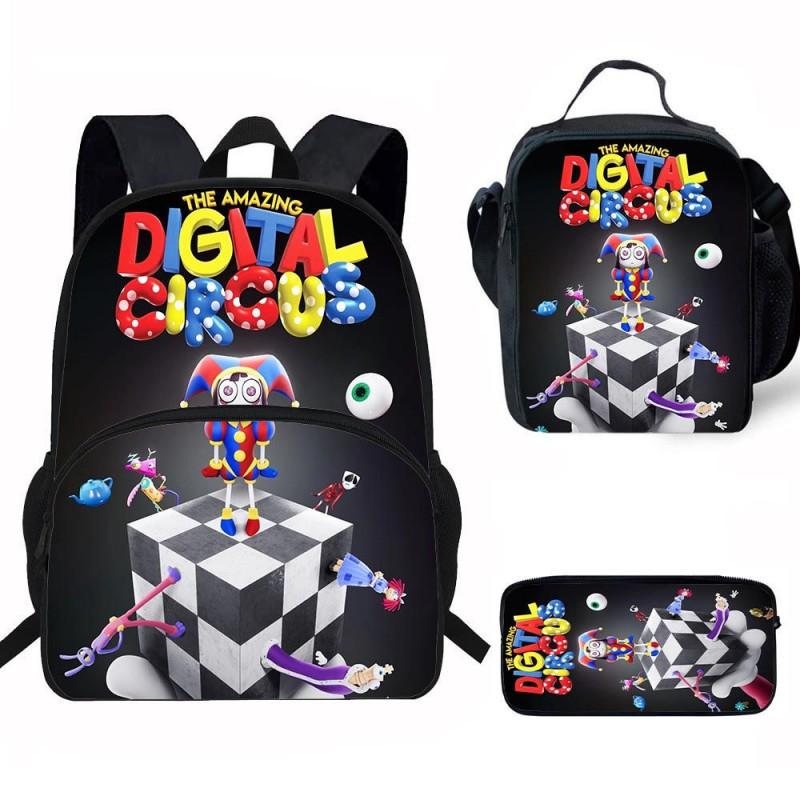 Kinder Cartoon Rucksack Set Grundschüler Mit Lunchtasche Federmäppchen - Leicht Ergonomisch Oxford Stoff