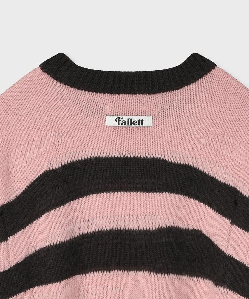 PALETTE Grunge Striped Knit Pink
