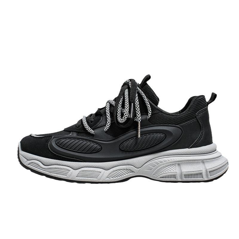 Spring and Autumn New Men's Sneakers Fashion Versatile Youth Casual Shoes Thick soled Height Boosting Lightweight Running Shoes