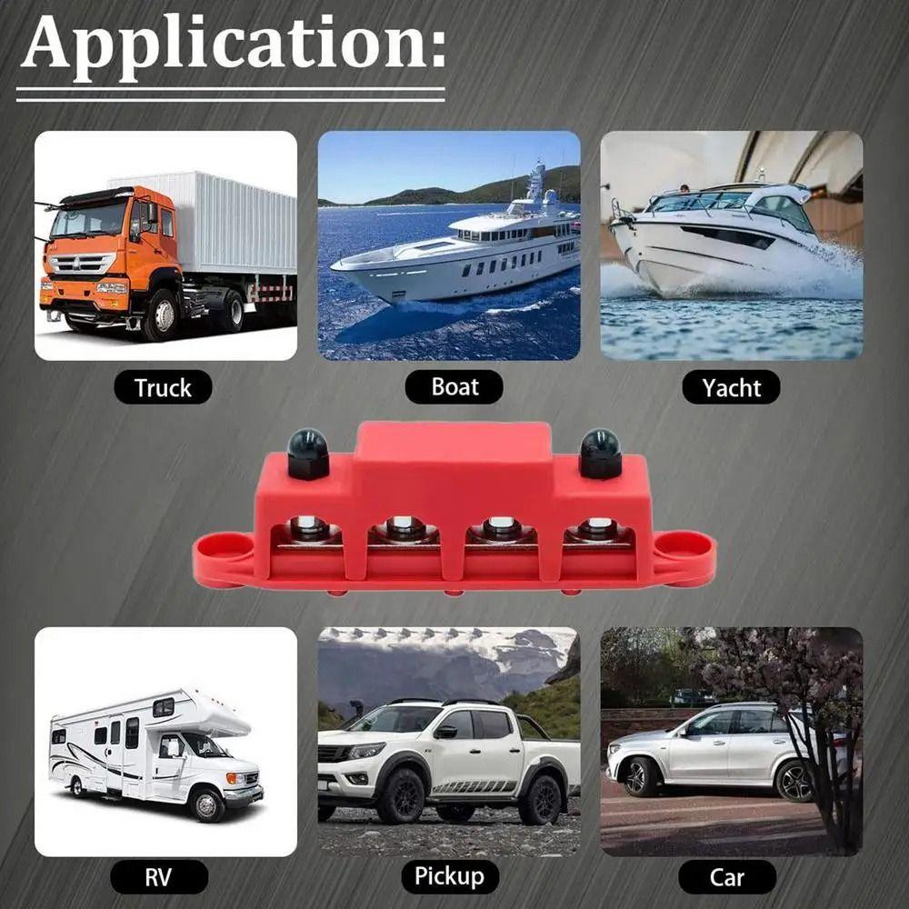 4 Studs Power Distribution Blocks High Current Studs Junction Block Premium Wiring Stud Rows  Car