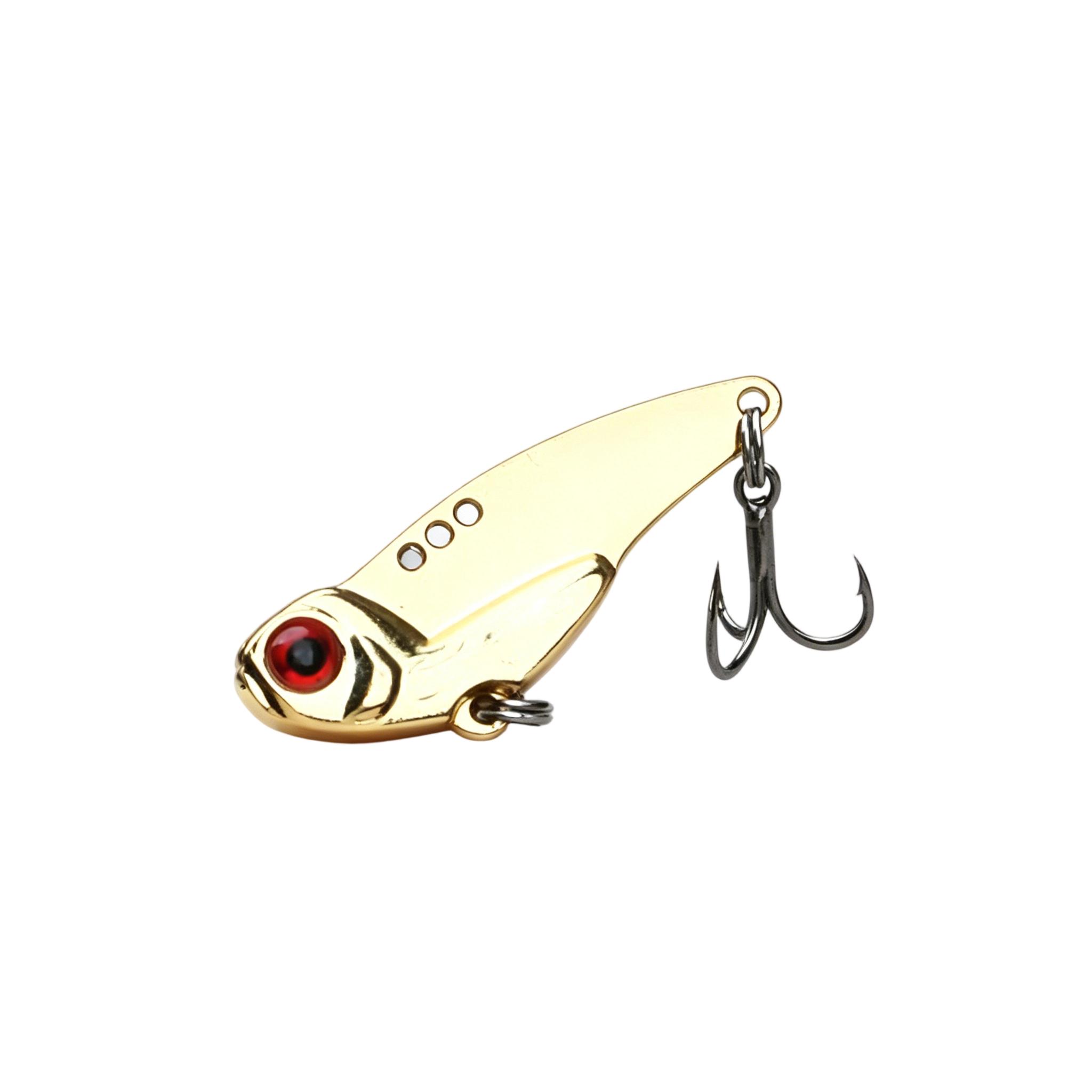 

Fishing Lure Metal Blade Bionic Vibration Long Casting Spoon Lure with Treble Hooks for Freshwater and Saltwater Fishing one size