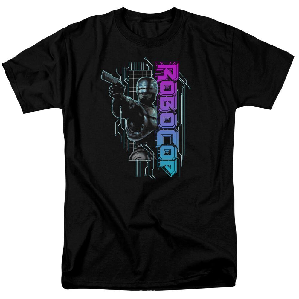 26 Robocop Robo Neon T Shirt Mens Licensed Police Movie Tee Black Unisex T-Shirt XXXL