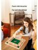 Jogo de cartas interativo para a família com quatro lados: Brinquedo lógico de madeira educativo para crianças.
