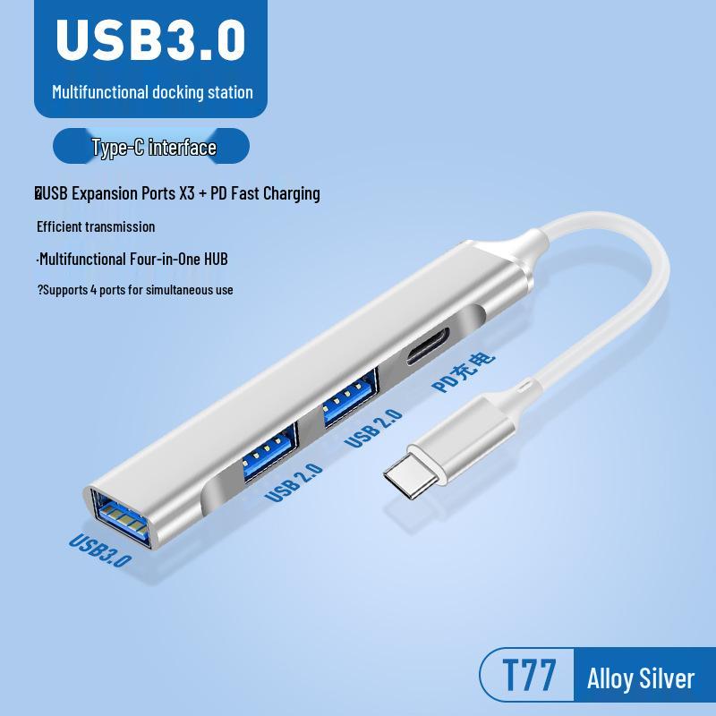 4-in-1 USB-C Multi-Function Docking Station Splitter Hub
