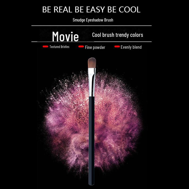 Mini Eyeshadow Brush - Portable Flat Head Beauty Tool for Eyes and Lips