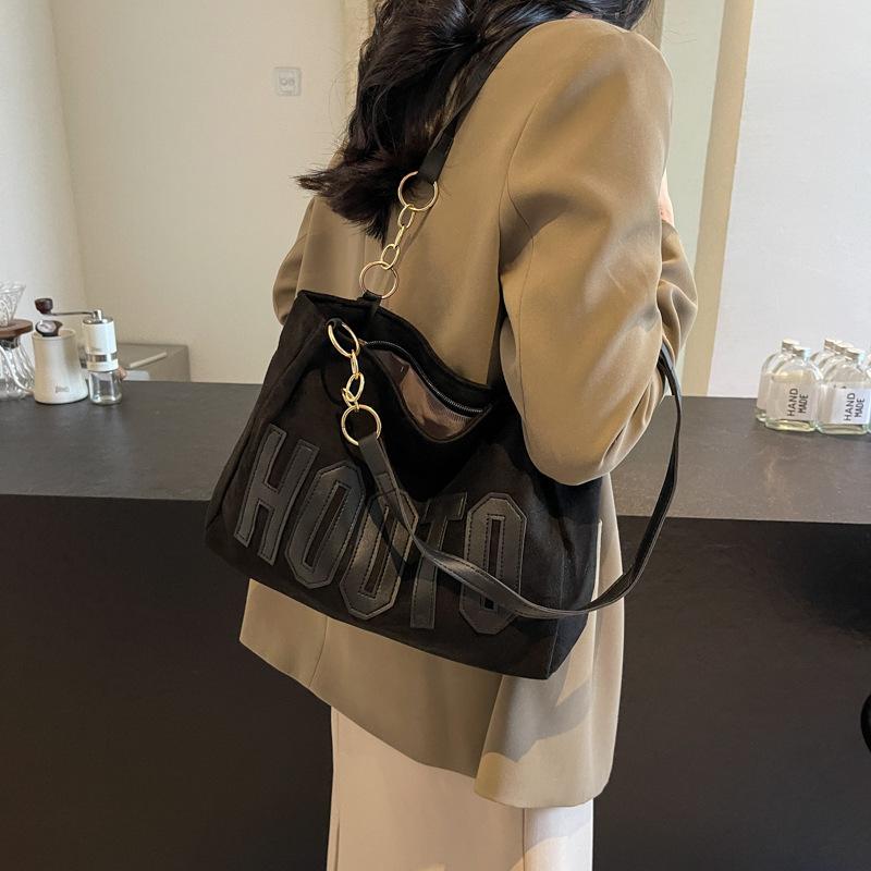 Big Bag Women's Large Capacity 2025 New Autumn College Students Class Shoulder Bag Personalized Commuting Tote Big Bag