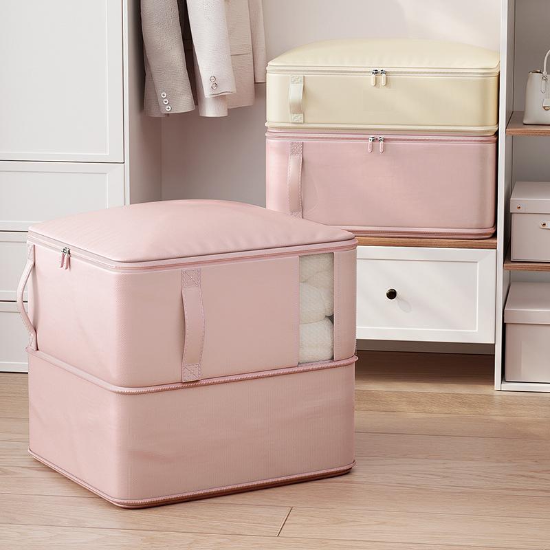 Duża Torba do Przechowywania Ubrań z Okienkiem Wizualnym Pogrubiony Domowy Organizer na Kołdry do Szafy Torby do Przechowywania w Wózku Organizer