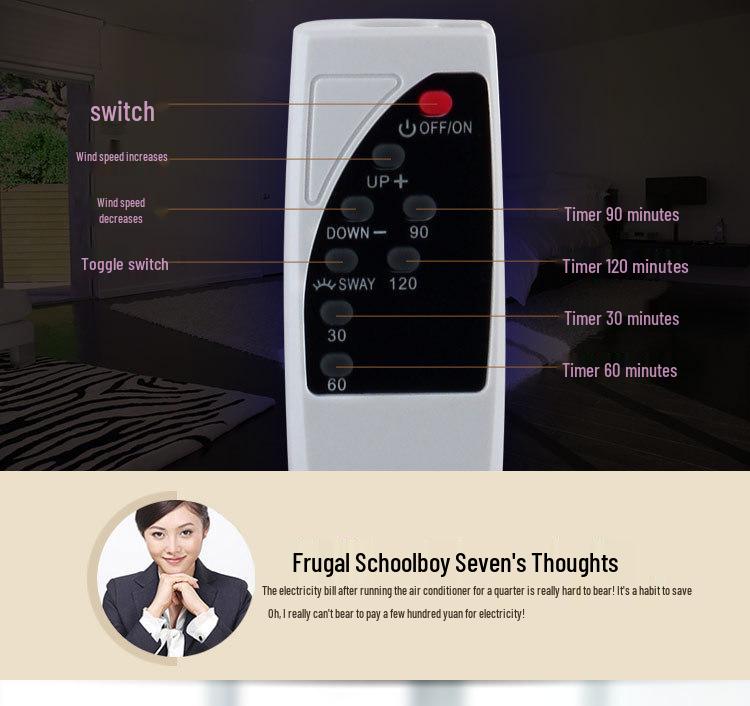 16-42 Inch Bladeless Fan with Negative Ion and Remote Control