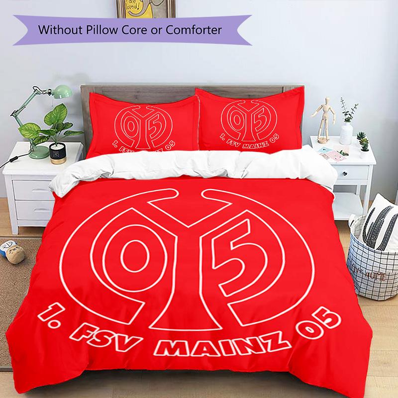 FSV Mainz 05 Pattern Bedding,Quilt Set Quilt Cover Pillowcase Home Birthday Gift (1*duvet cover+2*pillowcase,without core)