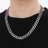 50/60CM Long 12MM Wide Cuban Link Chain Necklaces for Men Solid Stainless Steel On Neck Chains Party Male Jewelry Gifts 5 Color