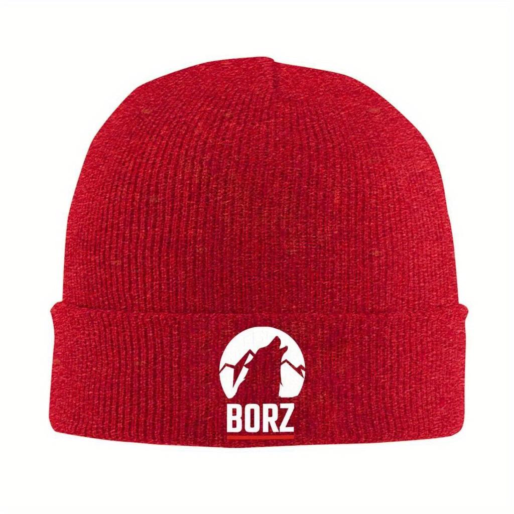 Chechen Borz Wolf Knitted Hats Autumn Winter Skullies Beanies Ski Coat of Arms Caps Unisex Acrylic Casual Bonnet